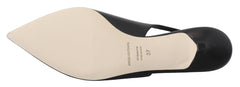 Dolce & Gabbana Elegant Black Leather Slingback Pumps - Retail Flare