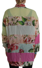 Dolce & Gabbana Elegant Floral Patchwork Silk Blouse - Retail Flare