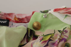 Dolce & Gabbana Elegant Floral Patchwork Silk Blouse - Retail Flare