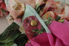 Dolce & Gabbana Elegant Floral Patchwork Silk Blouse - Retail Flare