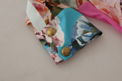 Dolce & Gabbana Elegant Floral Patchwork Silk Blouse - Retail Flare