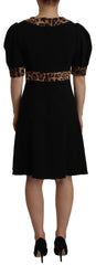 Dolce & Gabbana Elegant Black V-Neck A-Line Dress - Retail Flare