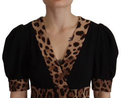 Dolce & Gabbana Elegant Black V-Neck A-Line Dress - Retail Flare