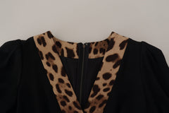 Dolce & Gabbana Elegant Black V-Neck A-Line Dress - Retail Flare