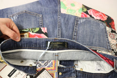 Dolce & Gabbana High Waist Patchwork Skinny Denim - Retail Flare