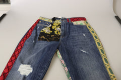 Dolce & Gabbana High Waist Patchwork Skinny Denim - Retail Flare