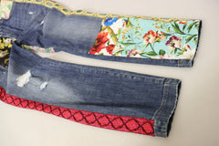 Dolce & Gabbana High Waist Patchwork Skinny Denim - Retail Flare