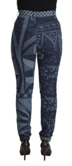 Dolce & Gabbana Elegant Floral High Waist Skinny Jeans - Retail Flare
