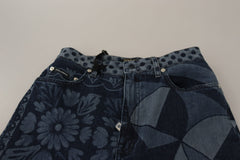 Dolce & Gabbana Elegant Floral High Waist Skinny Jeans - Retail Flare