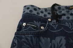 Dolce & Gabbana Elegant Floral High Waist Skinny Jeans - Retail Flare