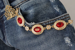 Dolce & Gabbana High Waist Skinny Designer Jeans in Blue - Retail Flare