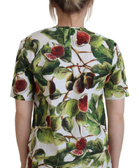 Dolce & Gabbana Chic Multicolor Fig Print Cotton Top - Retail Flare
