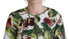 Dolce & Gabbana Chic Multicolor Fig Print Cotton Top - Retail Flare