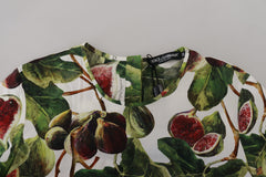 Dolce & Gabbana Chic Multicolor Fig Print Cotton Top - Retail Flare