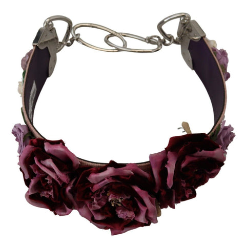 Dolce & Gabbana Beige Floral Leather Shoulder Strap Accessory - Retail Flare