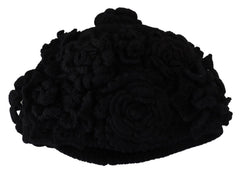 Dolce & Gabbana Elegant Black Virgin Wool Beanie Hat - Retail Flare