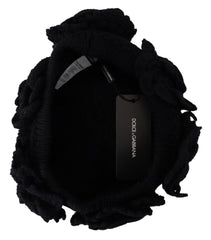 Dolce & Gabbana Elegant Black Virgin Wool Beanie Hat - Retail Flare