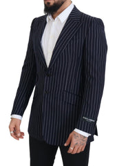 Dolce & Gabbana Elegant Navy Slim Fit Wool Blazer - Retail Flare