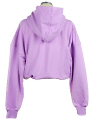 Comme Des Fuckdown Chic Purple Hooded Sweatshirt with Logo Print - Retail Flare