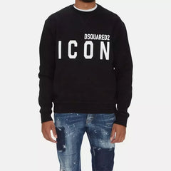Dsquared² Chic Black Cotton Logo Sweatshirt - Retail Flare