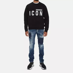 Dsquared² Chic Black Cotton Logo Sweatshirt - Retail Flare