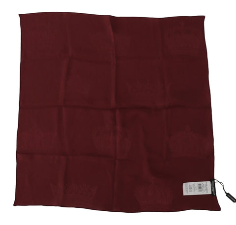 Dolce & Gabbana Elegant Red Silk Square Scarf Wrap - Retail Flare