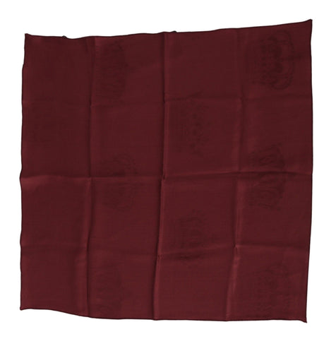 Dolce & Gabbana Elegant Red Silk Square Scarf Wrap - Retail Flare