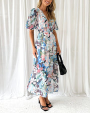 Jessica | Elegant Floral V-Neck Dress