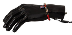 Dolce & Gabbana Elegant Blue, Red Glass & Zama Bracelet - Retail Flare