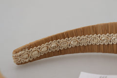 Dolce & Gabbana Exquisite Beige Viscose Diadem Headband - Retail Flare
