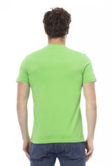 Baldinini Trend Green Cotton Men T-Shirt - Retail Flare