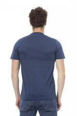 Baldinini Trend Blue Cotton Men T-Shirt - Retail Flare