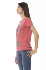 Trussardi Action Fuchsia Cotton Women T-Shirt - Retail Flare