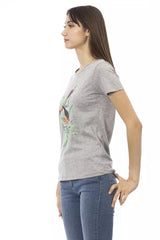 Trussardi Action Gray Cotton Women T-Shirt - Retail Flare