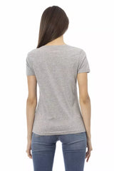 Trussardi Action Gray Cotton Women T-Shirt - Retail Flare