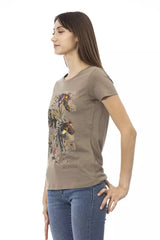 Trussardi Action Brown Cotton Women T-Shirt - Retail Flare