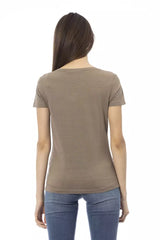 Trussardi Action Brown Cotton Women T-Shirt - Retail Flare