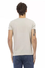 Trussardi Action Beige Cotton Men T-Shirt - Retail Flare