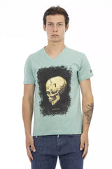 Trussardi Action Green Cotton Men T-Shirt - Retail Flare