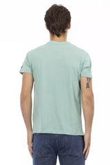 Trussardi Action Green Cotton Men T-Shirt - Retail Flare