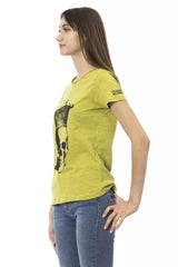 Trussardi Action Green Cotton Women T-Shirt - Retail Flare