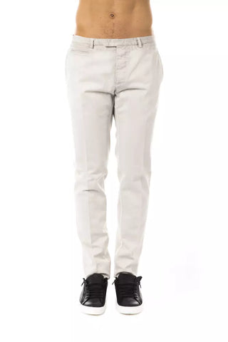 Uominitaliani Gray Cotton Men's Casual Pant - Retail Flare