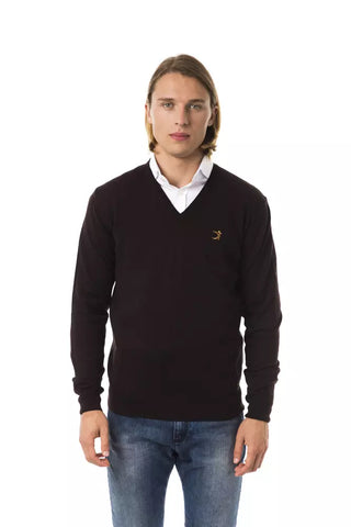 Uominitaliani Brown Merino Wool Men Sweater - Retail Flare