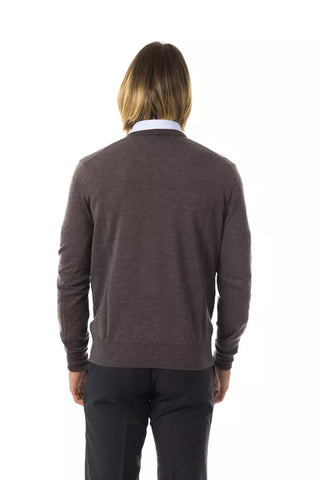 Uominitaliani Gray Merino Wool Men Sweater - Retail Flare
