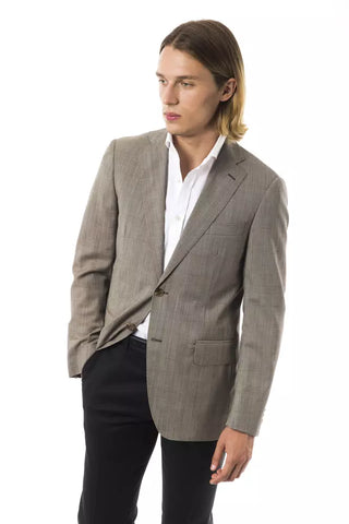 Uominitaliani Gray Wool Men's Blazer - Retail Flare