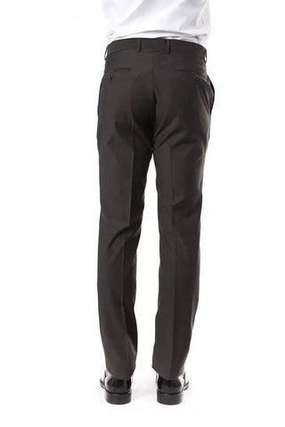 Uominitaliani Gray Wool Men's Suit Pant - Retail Flare