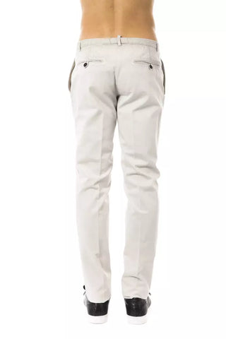 Uominitaliani Gray Cotton Men's Casual Pant - Retail Flare