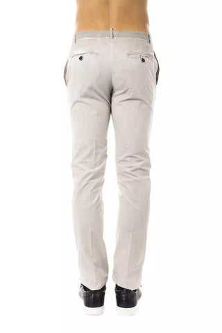 Uominitaliani Gray Cotton Men Casual Pant - Retail Flare