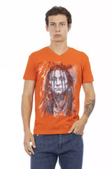 Trussardi Action Orange Cotton Men T-Shirt - Retail Flare