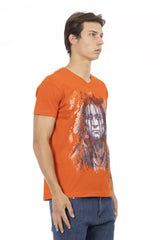 Trussardi Action Orange Cotton Men T-Shirt - Retail Flare
